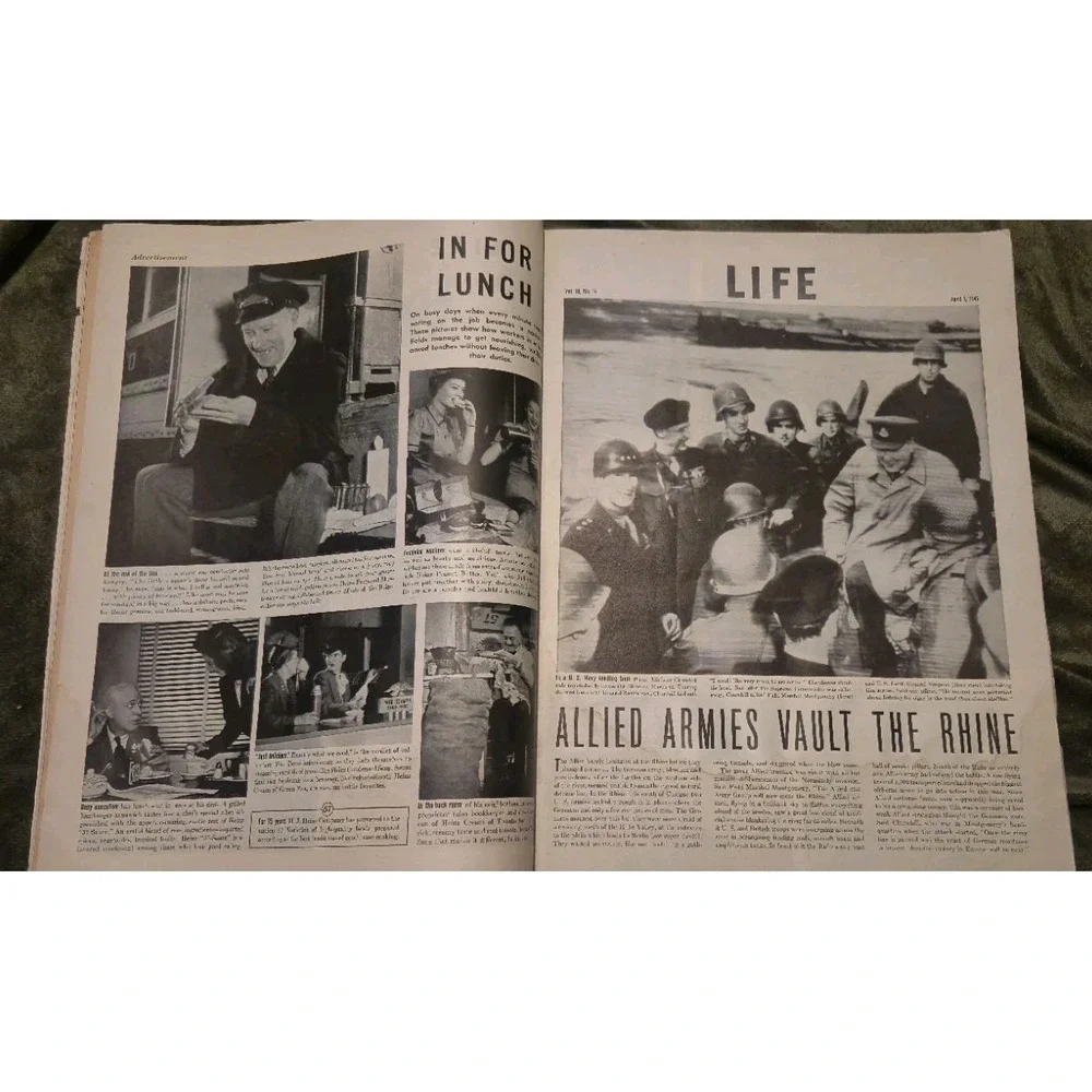 Vintage LIFE Magazines Lot of 3 1945 w/ Protective Sleeves & Life Boards WWII